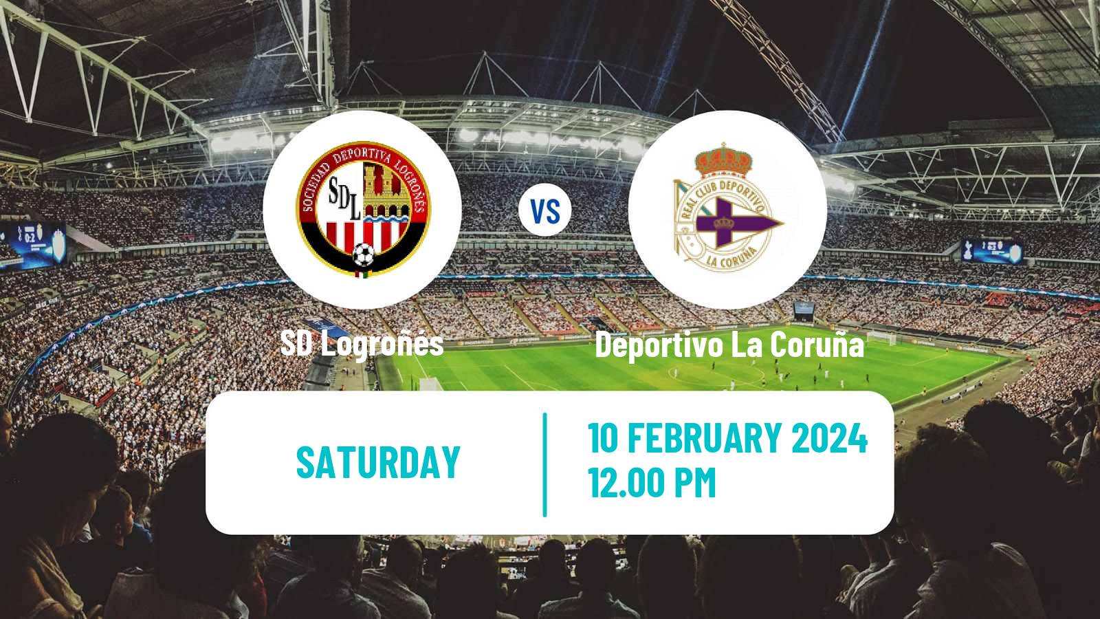 Soccer Spanish Primera RFEF Group 1 SD Logroñés - Deportivo La Coruña