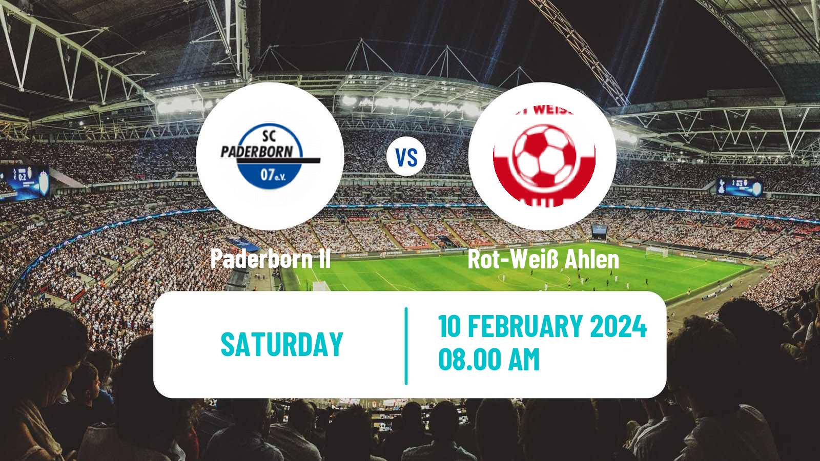 Soccer German Regionalliga West Paderborn II - Rot-Weiß Ahlen