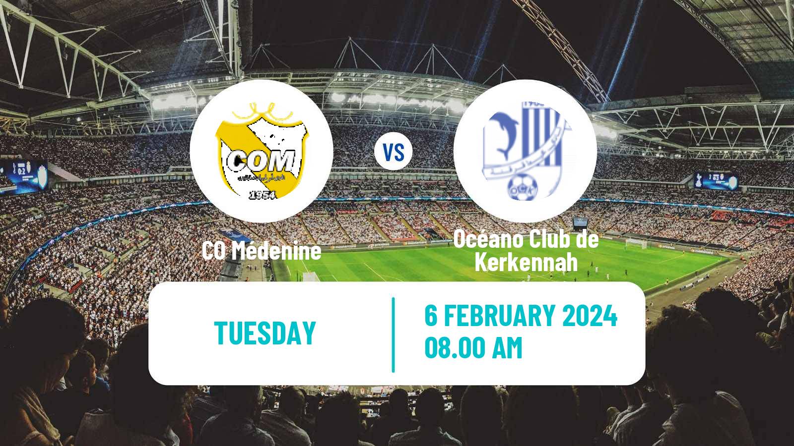 Soccer Tunisian Ligue 2 Médenine - Océano Club de Kerkennah