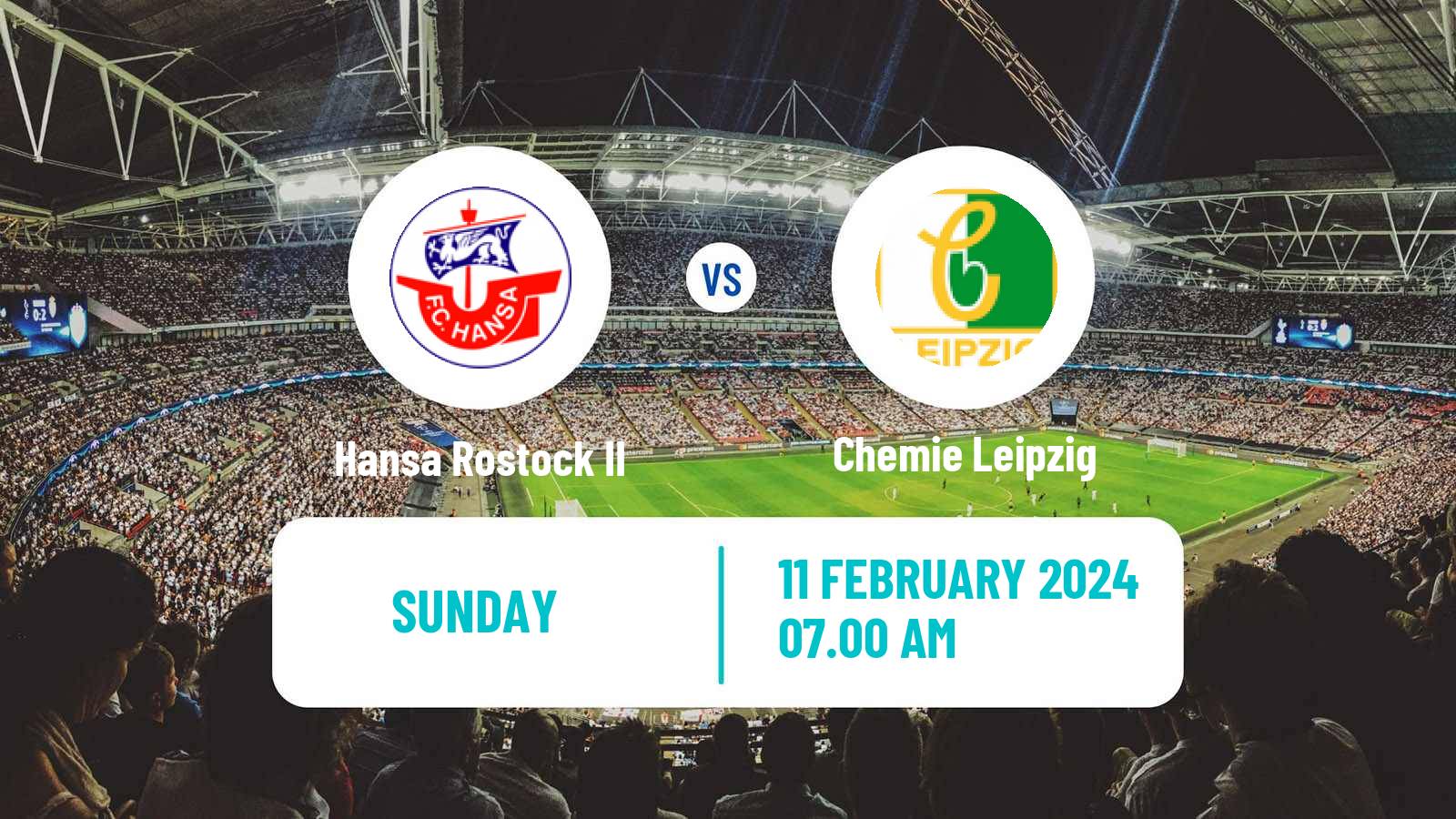 Soccer German Regionalliga Nordost Hansa Rostock II - Chemie Leipzig