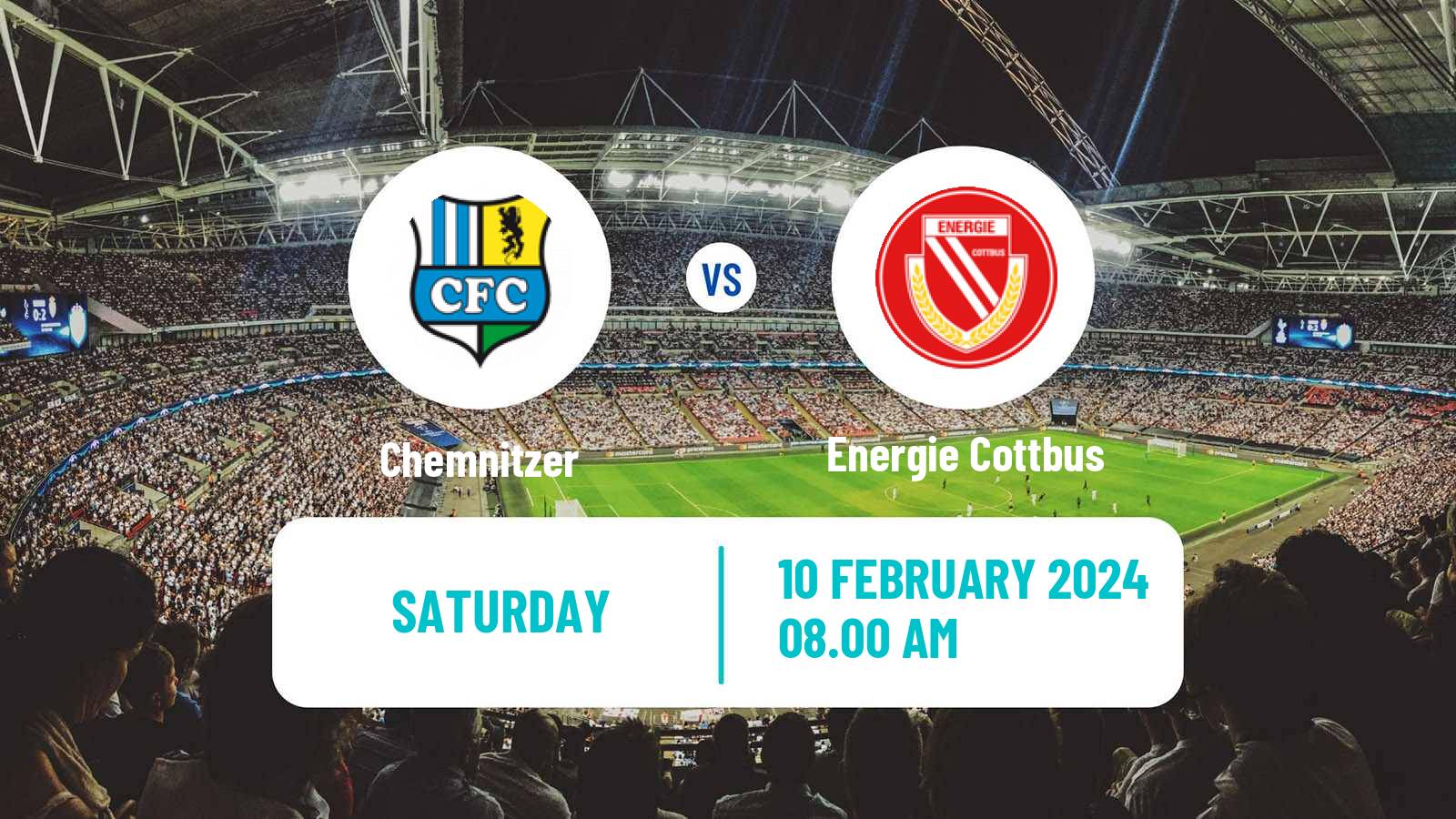 Soccer German Regionalliga Nordost Chemnitzer - Energie Cottbus