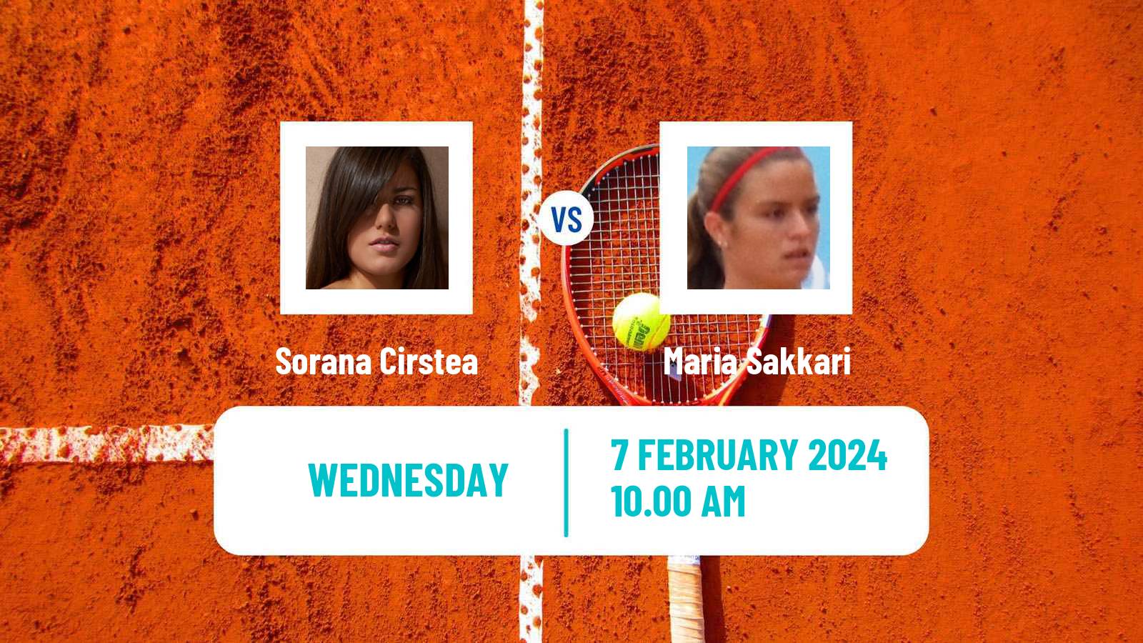 Tennis WTA Abu Dhabi Sorana Cirstea - Maria Sakkari