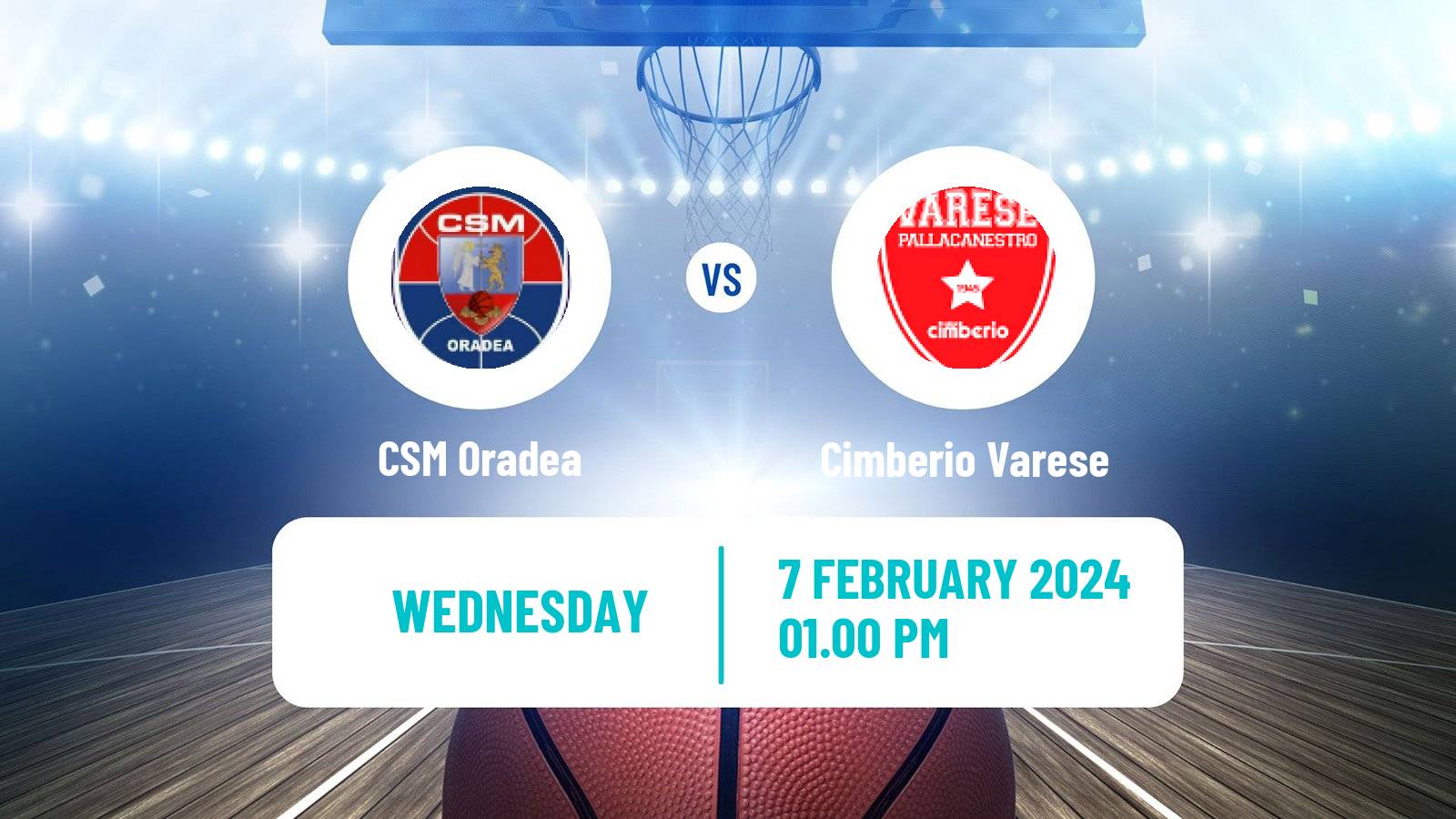 Basketball FIBA Europe Cup CSM Oradea - Varese