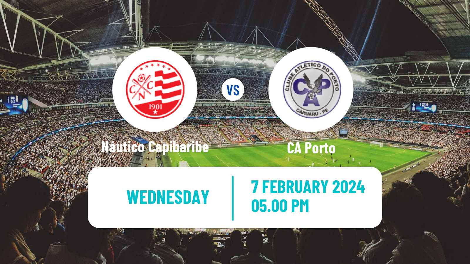 Football Brazilian Campeonato Pernambucano Náutico Capibaribe - CA Porto