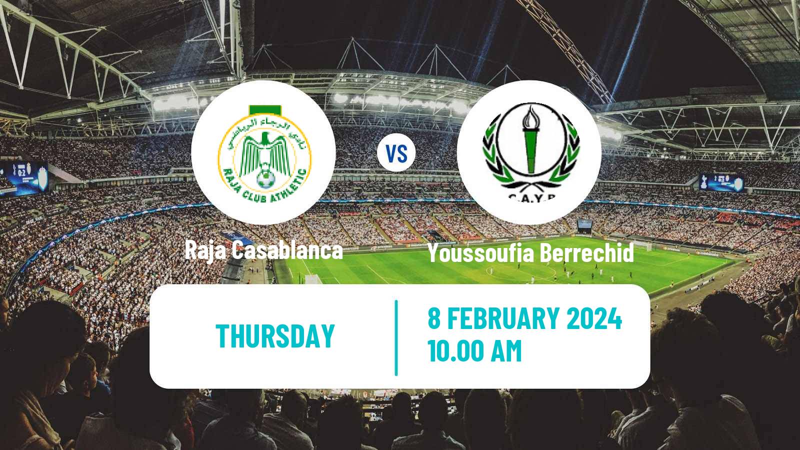 Soccer Moroccan Botola Raja Casablanca - Youssoufia Berrechid