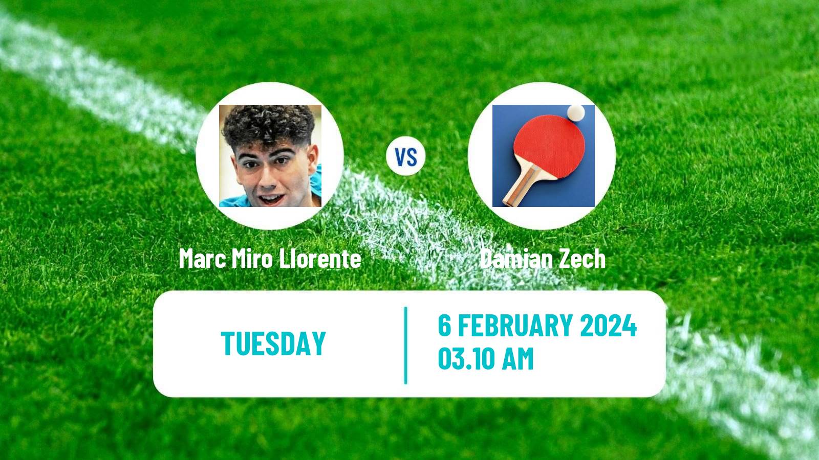 Table tennis Challenger Series Men Marc Miro Llorente - Damian Zech