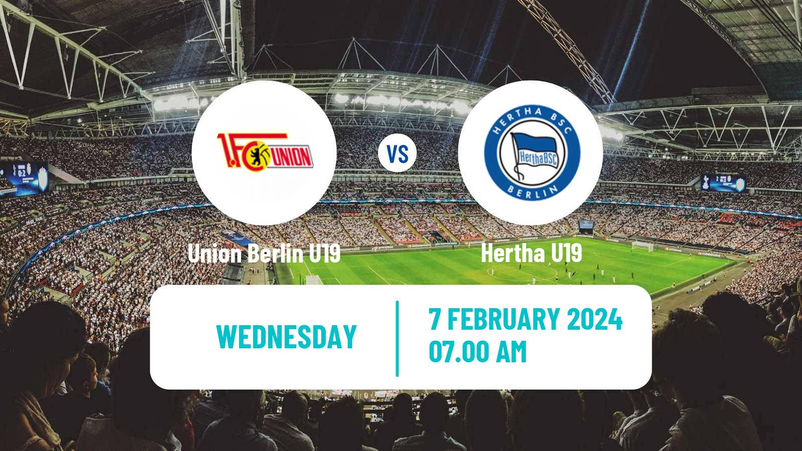 Soccer German Junioren Bundesliga North Union Berlin U19 - Hertha U19
