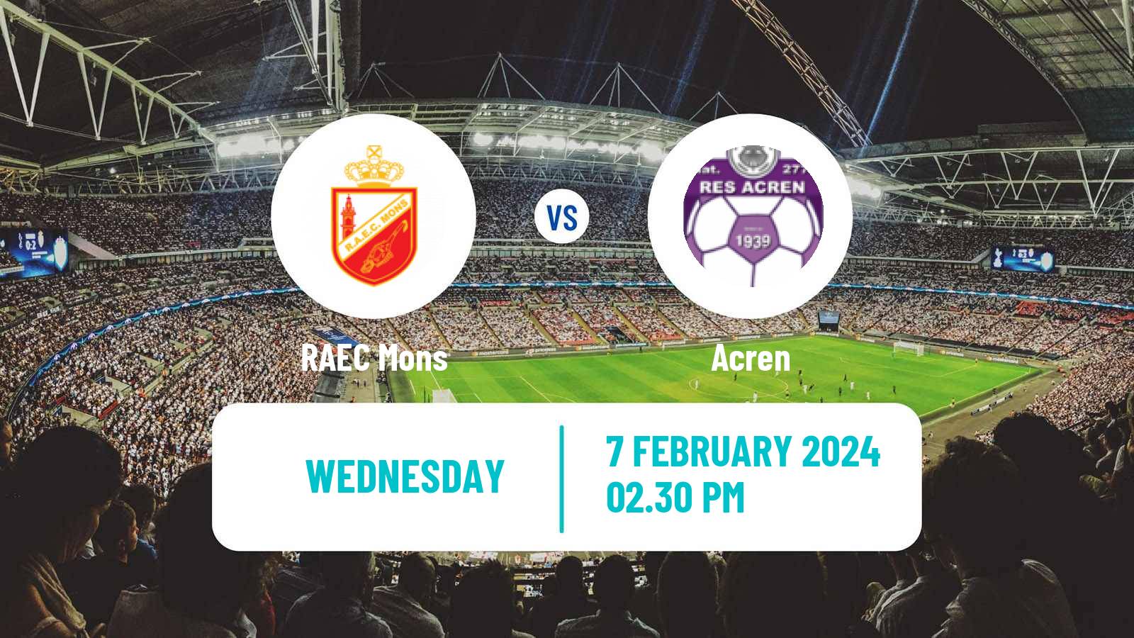 Soccer Belgian Second Amateur Division Group C Mons - Acren