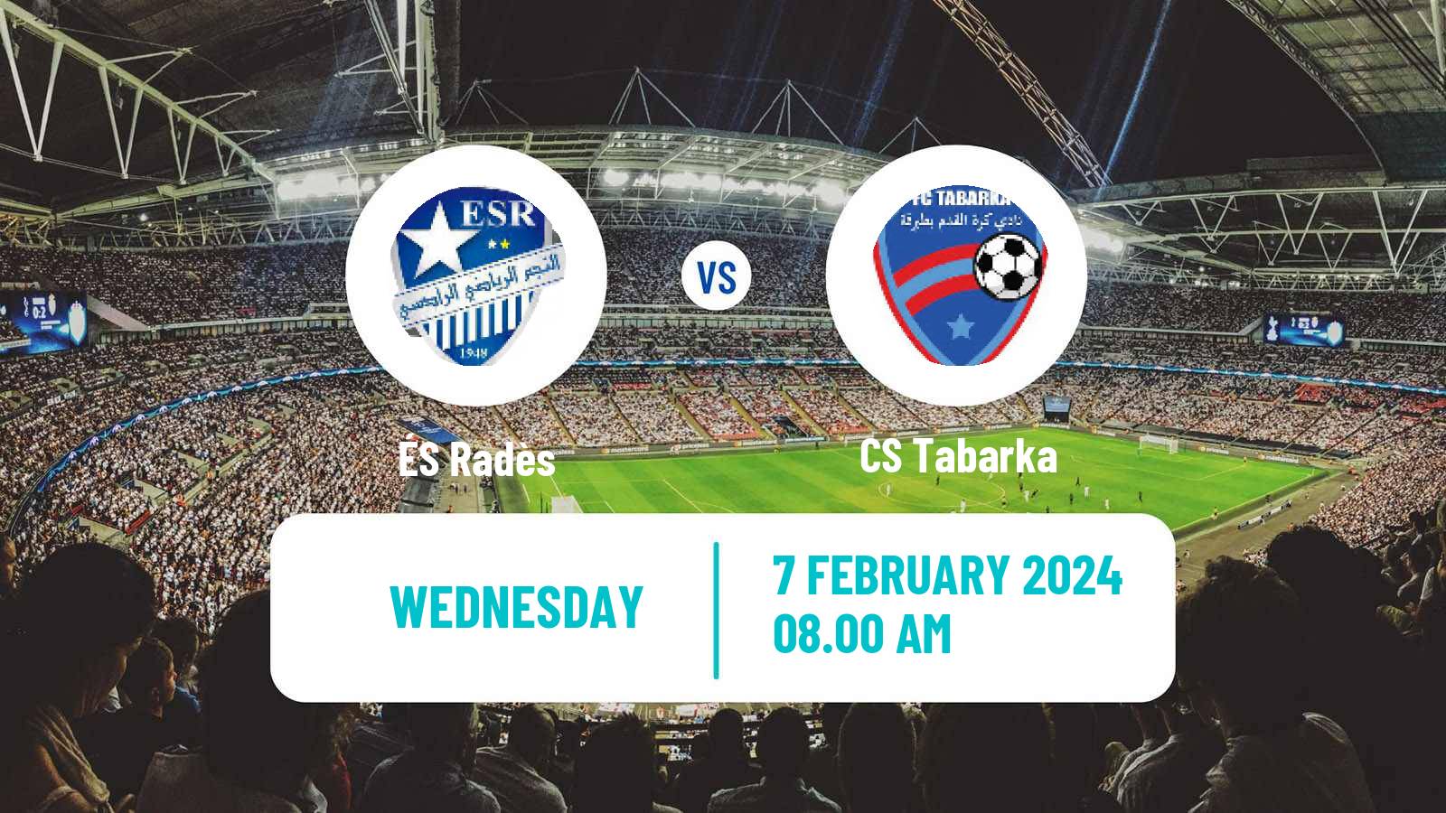 Soccer Tunisian Ligue 2 Radès - Tabarka