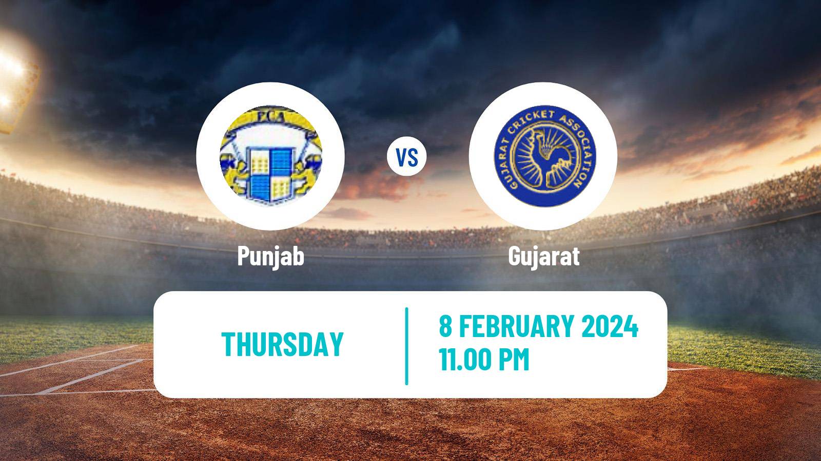 Cricket Ranji Trophy Punjab - Gujarat