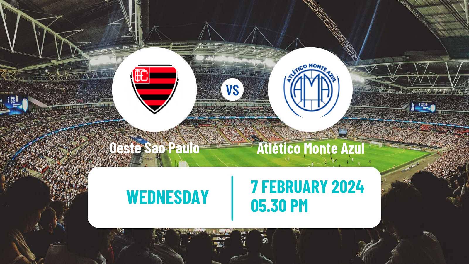 Soccer Brazilian Campeonato Paulista A2 Oeste Sao Paulo - Atlético Monte Azul
