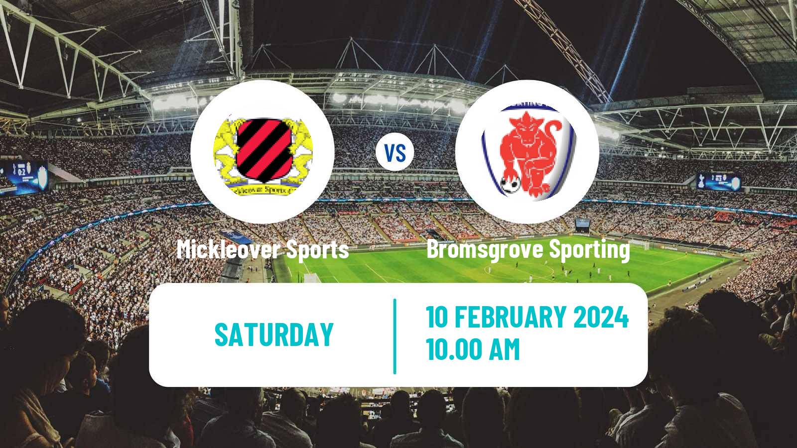 Soccer English Southern League Central Division Mickleover Sports - Bromsgrove Sporting