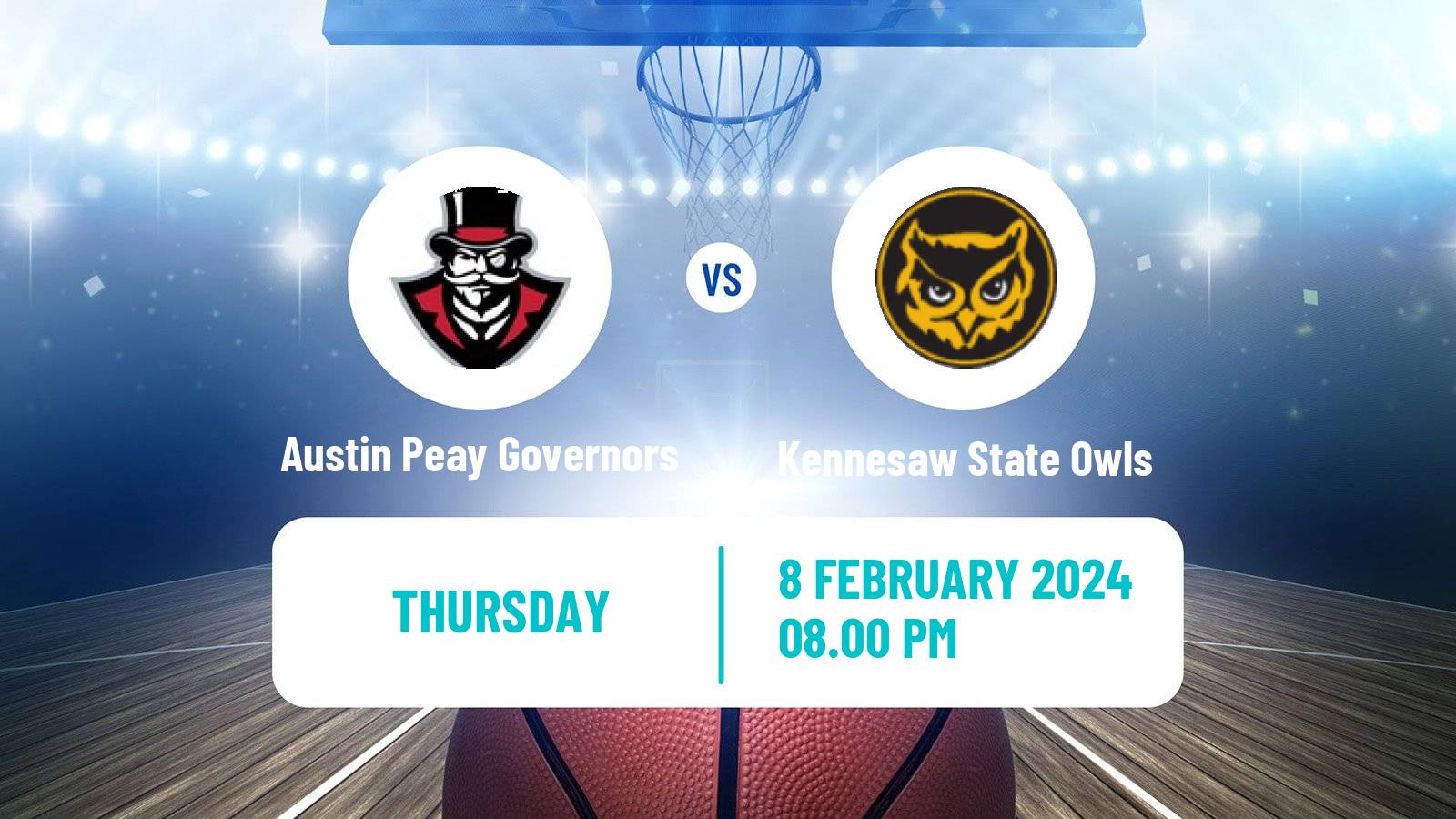 Basketball NCAA College Basketball Austin Peay Governors - Kennesaw State Owls
