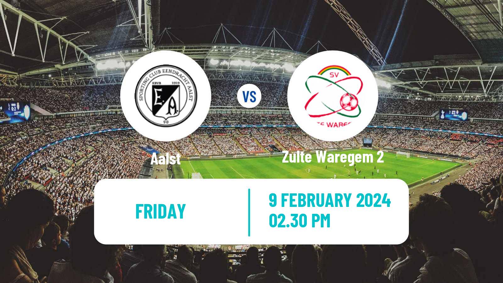 Soccer Belgian Second Amateur Division Group A Aalst - Zulte Waregem 2