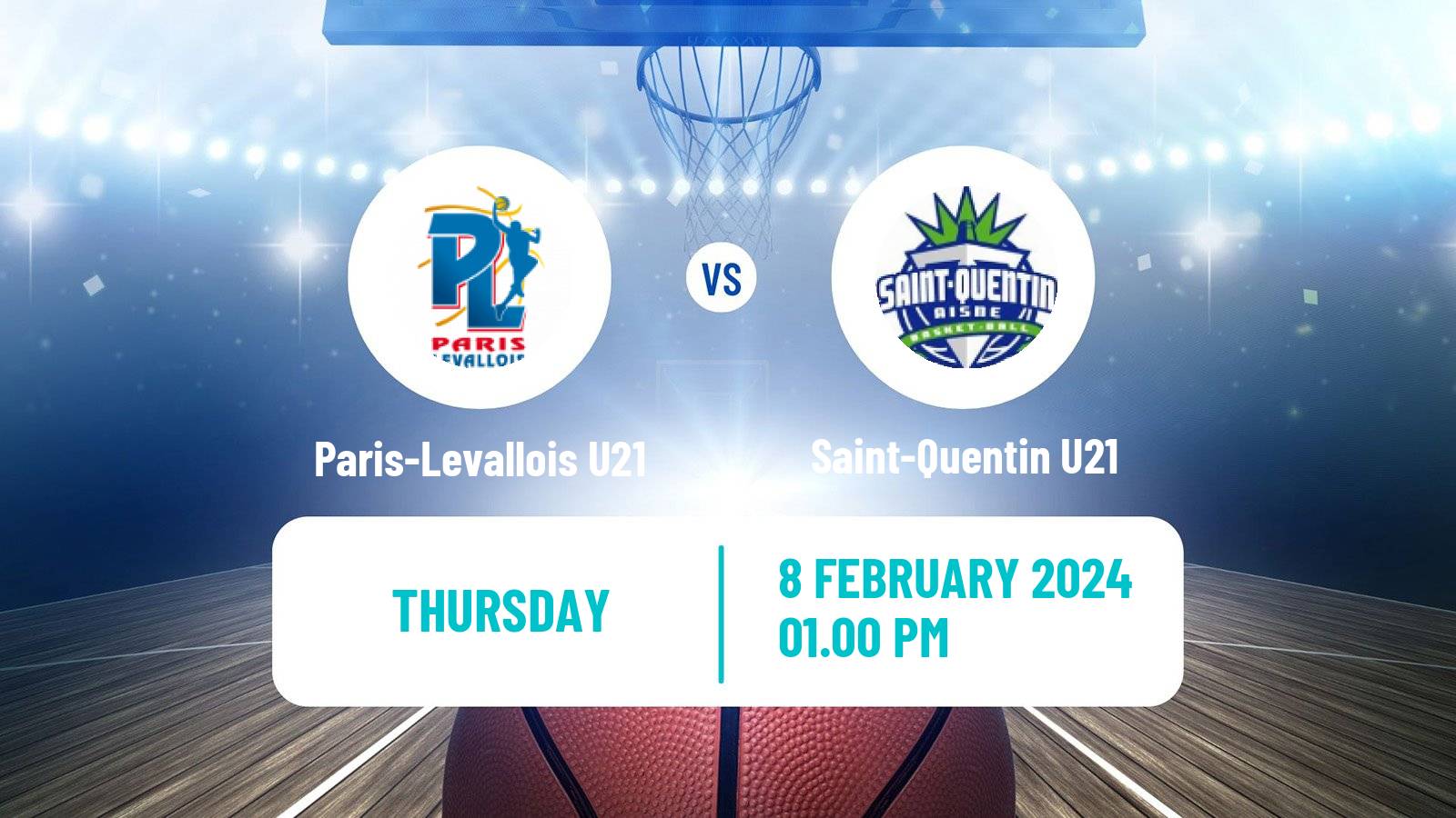 Basketball French Espoirs U21 Basketball Paris Basketball U21 - Saint-Quentin U21