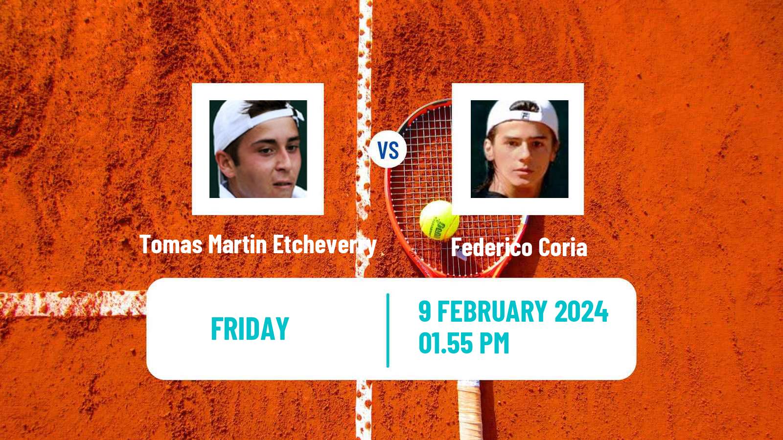 Tennis ATP Cordoba Tomas Martin Etcheverry - Federico Coria