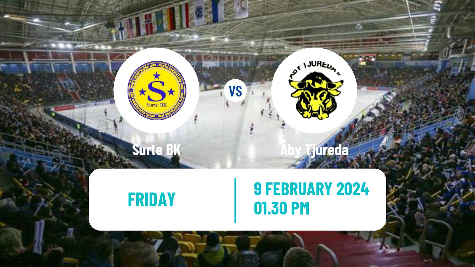 Bandy Swedish Allsvenskan Bandy Surte - Åby Tjureda