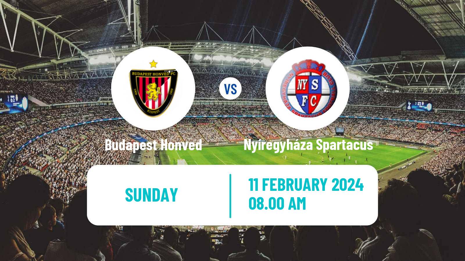 Soccer Hungarian NB II Budapest Honved - Nyíregyháza Spartacus