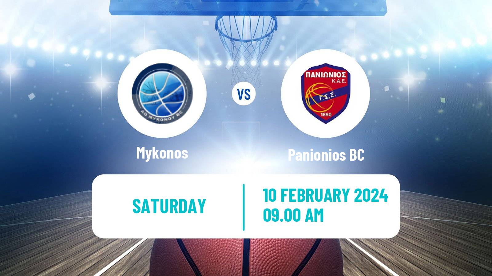 Basketball Greek Elite League Basketball Mykonos - Panionios