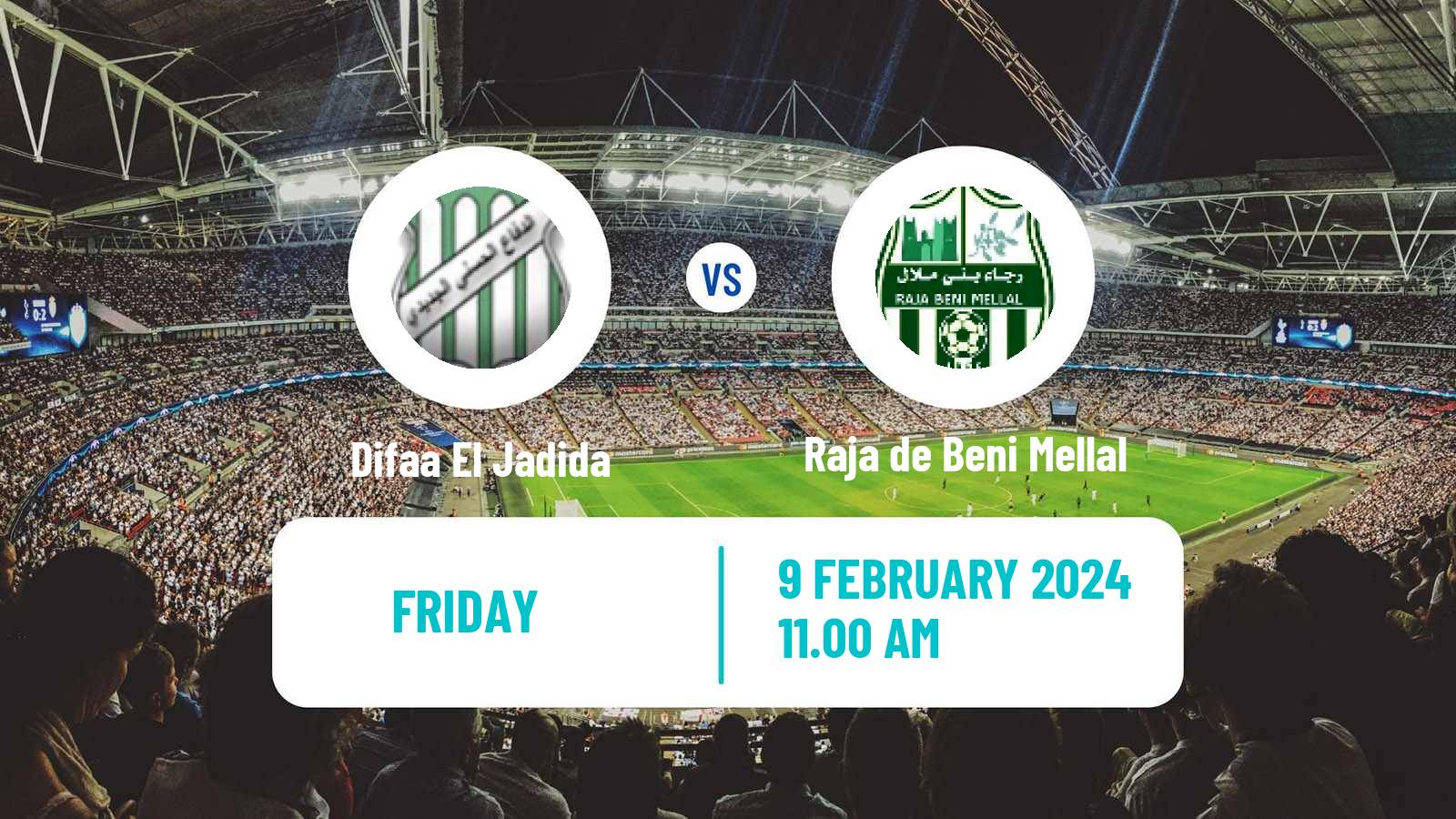 Soccer Moroccan Botola 2 Difaa El Jadida - Raja de Beni Mellal