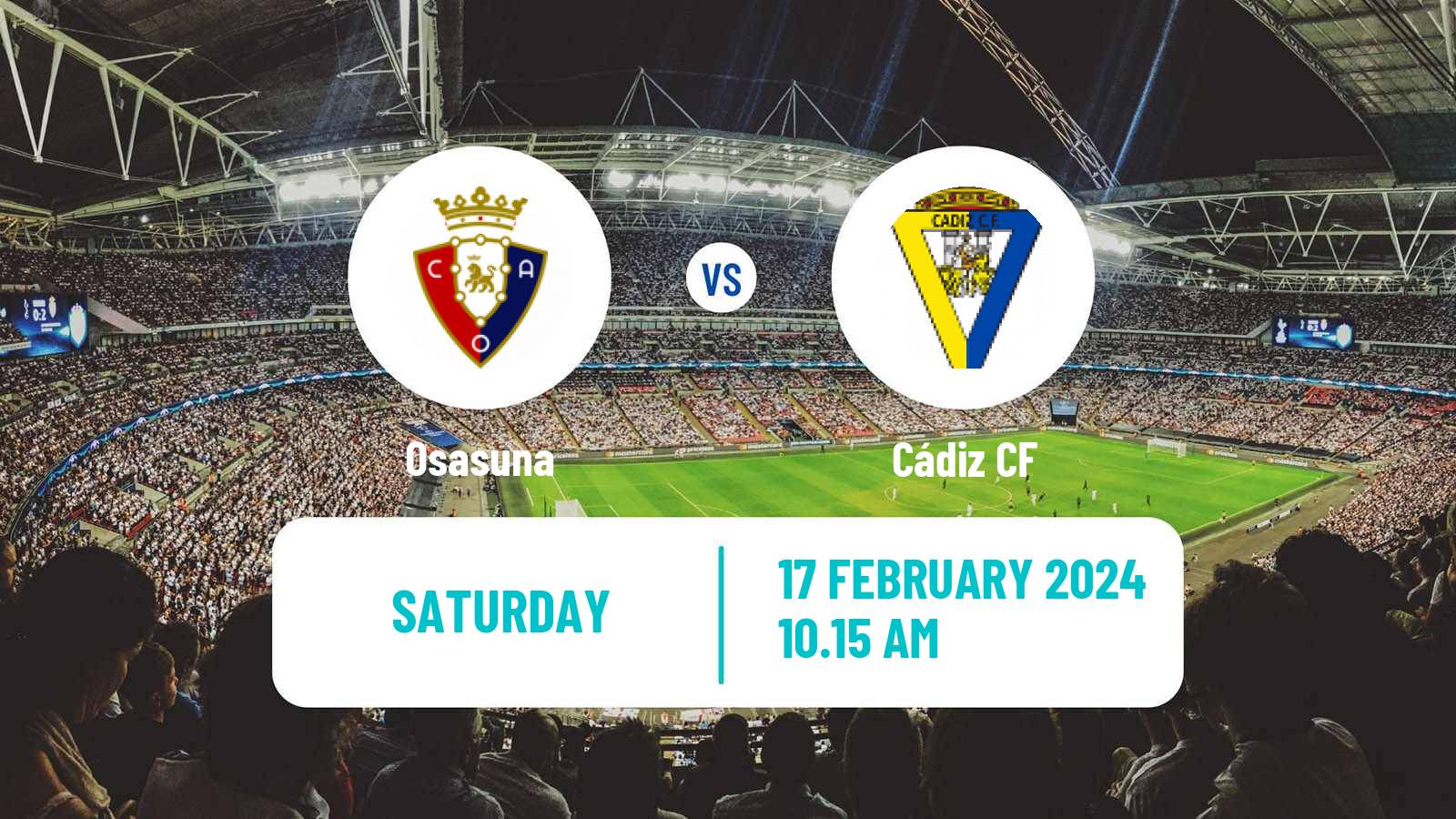 Soccer Spanish LaLiga Osasuna - Cádiz