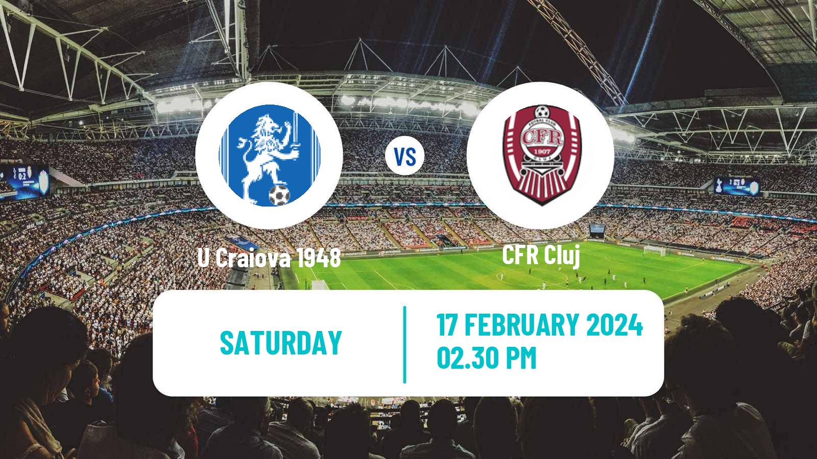 Soccer Romanian Liga 1 U Craiova 1948 - CFR Cluj