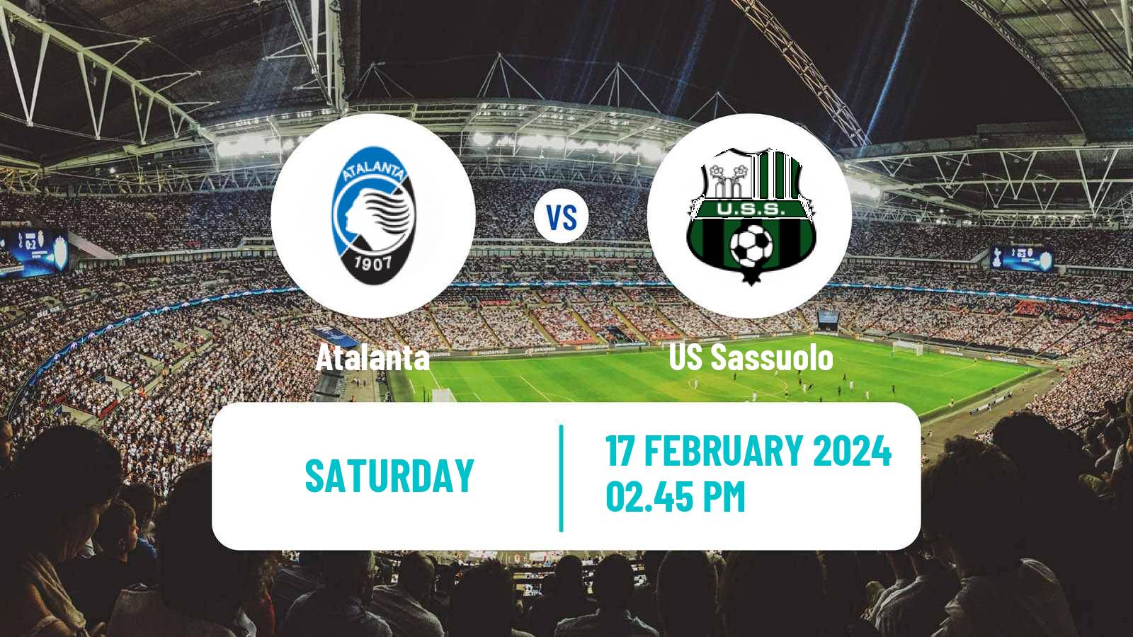 Soccer Italian Serie A Atalanta - Sassuolo