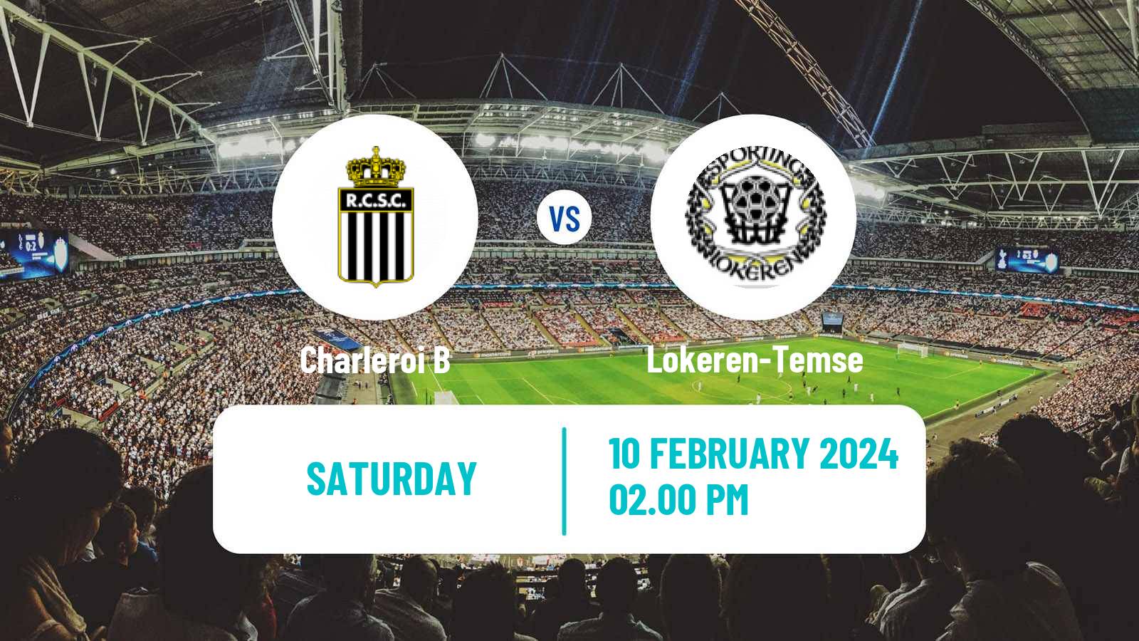 Soccer Belgian National Division 1 Charleroi B - Lokeren-Temse