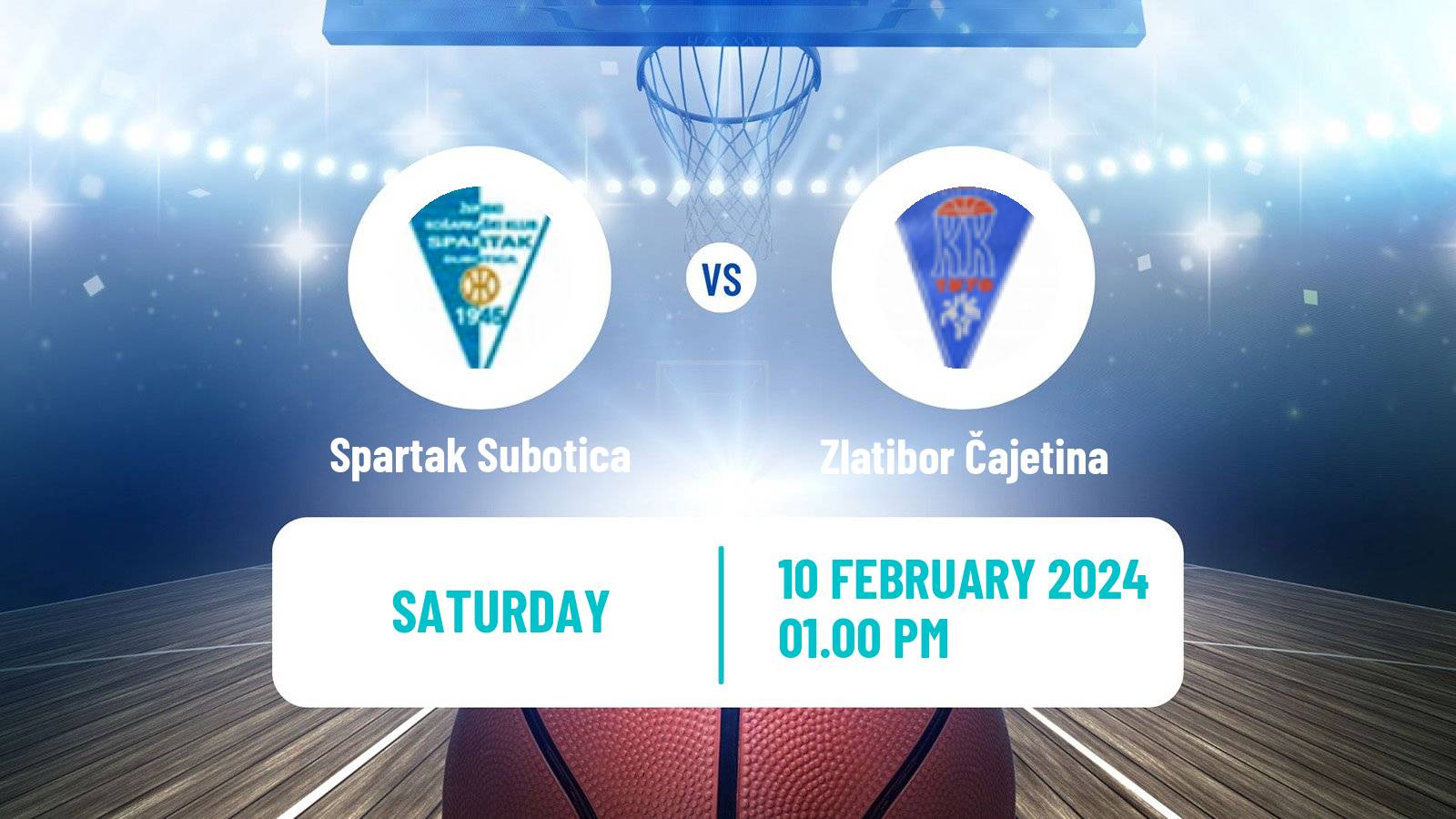 Basketball Serbian First League Basketball Spartak Subotica - Zlatibor Čajetina