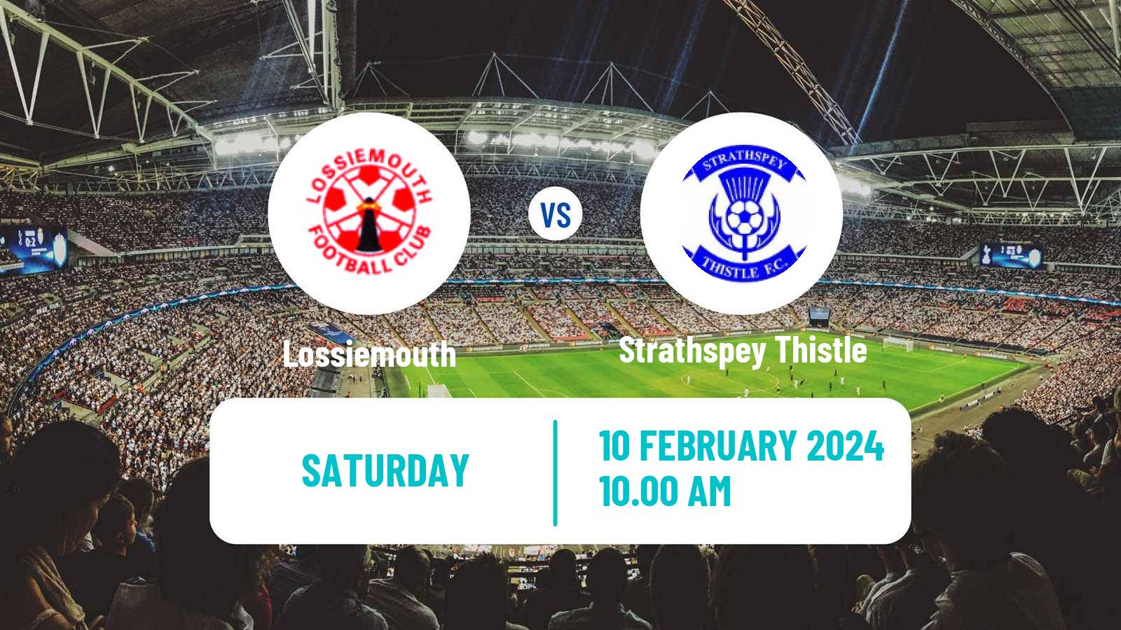Soccer Scottish Highland League Lossiemouth - Strathspey Thistle