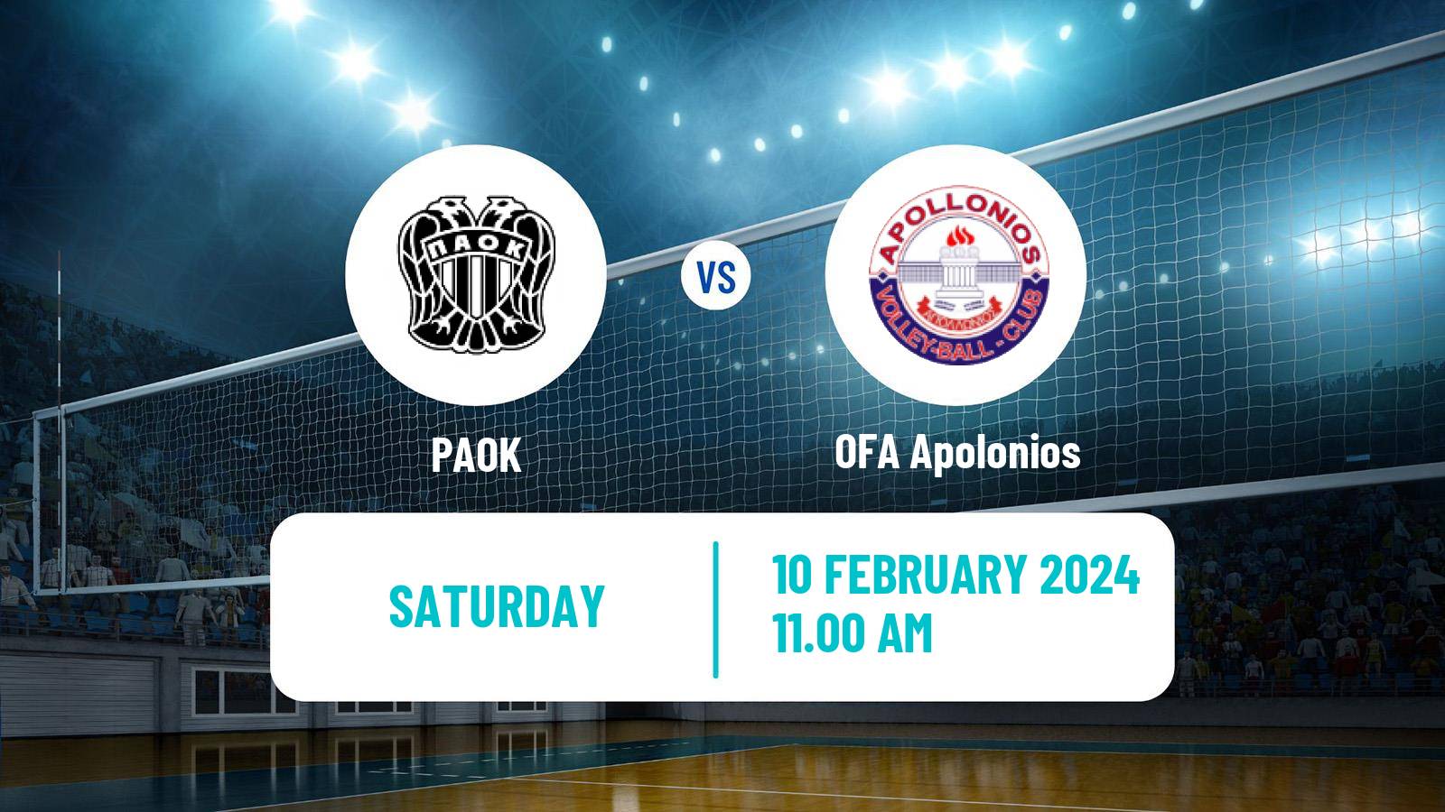 Volleyball Greek A1 Volleyball Women PAOK - OFA Apolonios