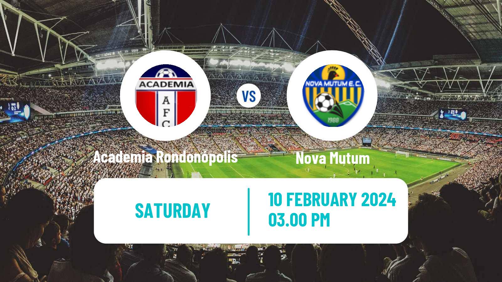 Soccer Brazilian Campeonato Matogrossense Academia Rondonópolis - Nova Mutum