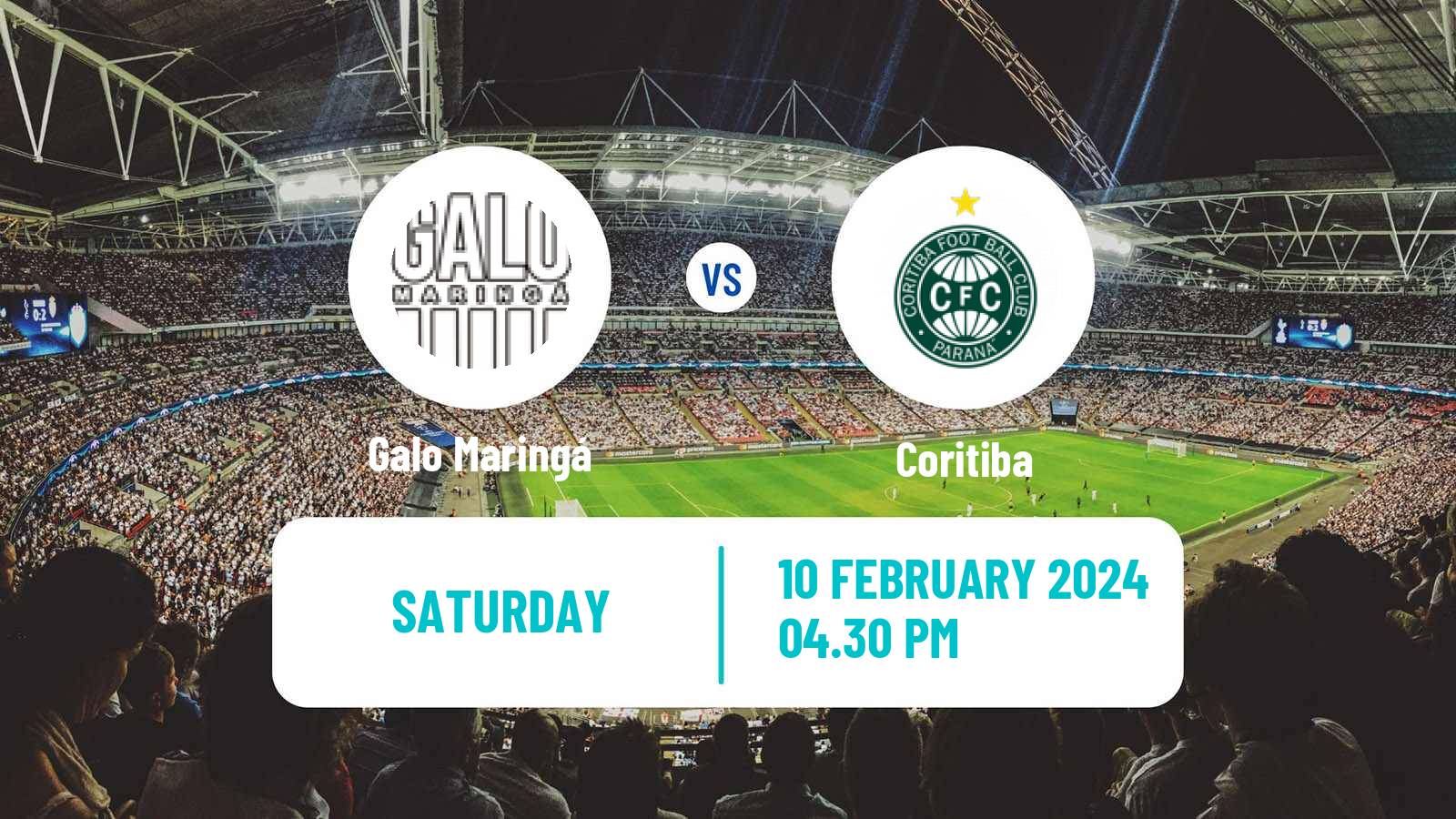 Soccer Brazilian Campeonato Paranaense Galo Maringá - Coritiba