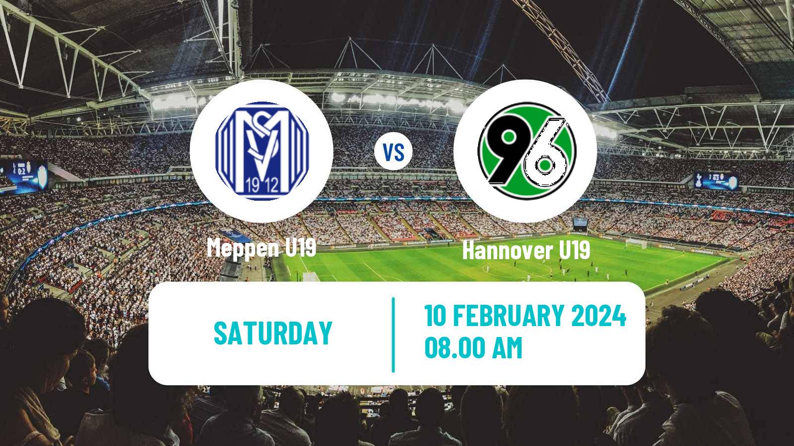 Soccer German Junioren Bundesliga North Meppen U19 - Hannover U19