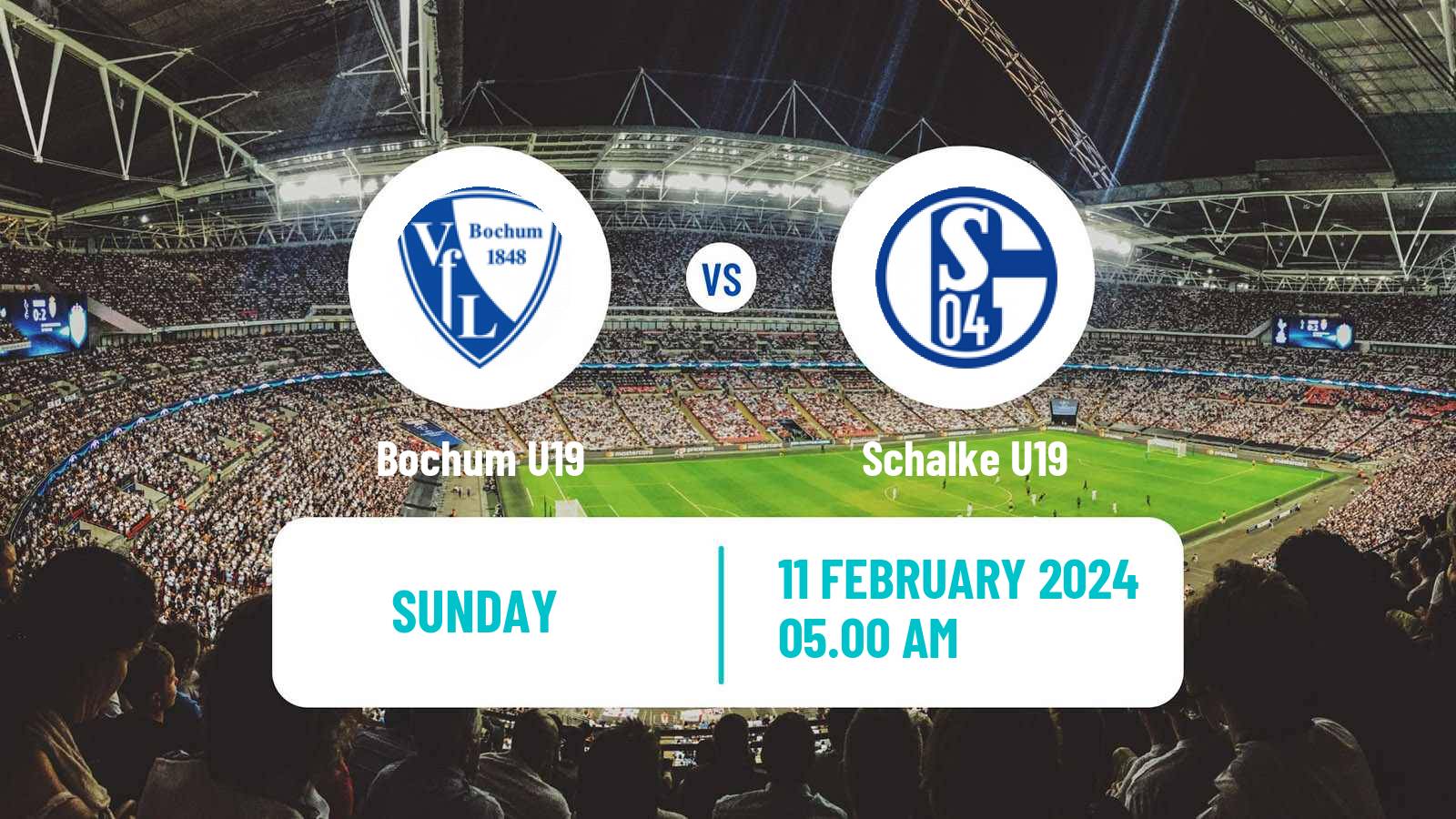 Soccer German Junioren Bundesliga West Bochum U19 - Schalke U19