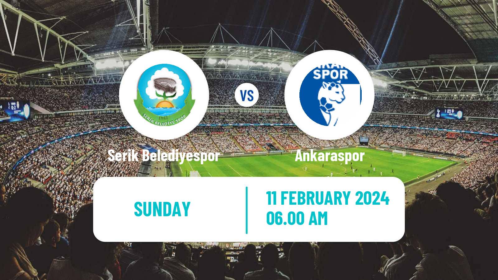 Soccer Turkish Second League White Group Serik Belediyespor - Ankaraspor