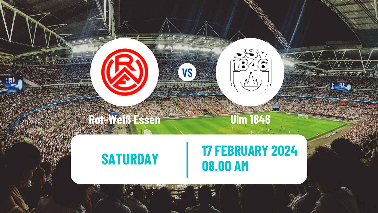 Soccer German 3 Bundesliga Rot-Weiß Essen - Ulm 1846