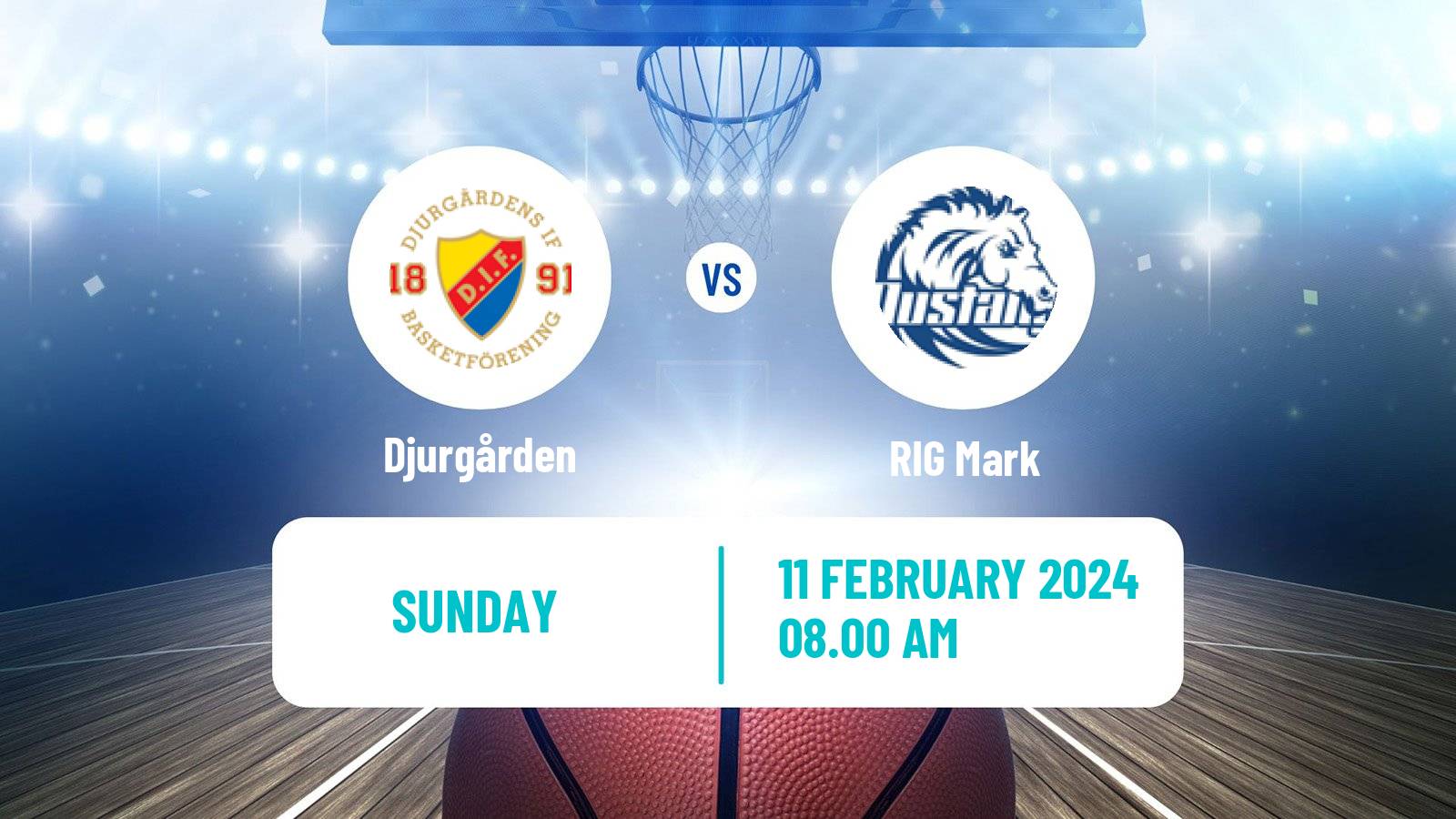 Basketball Swedish Superettan Basketball Djurgården - RIG Mark