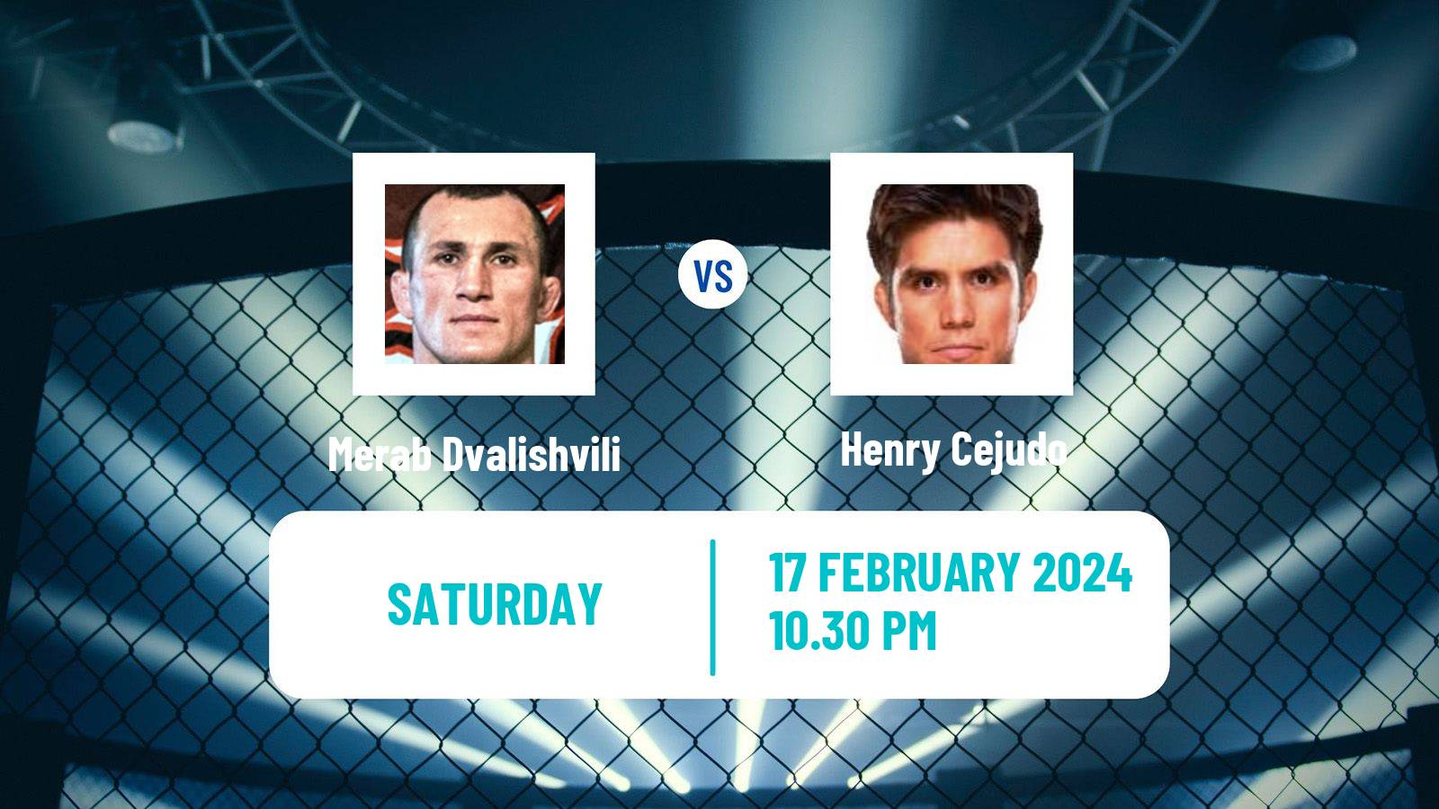 MMA Bantamweight UFC Men Merab Dvalishvili - Henry Cejudo