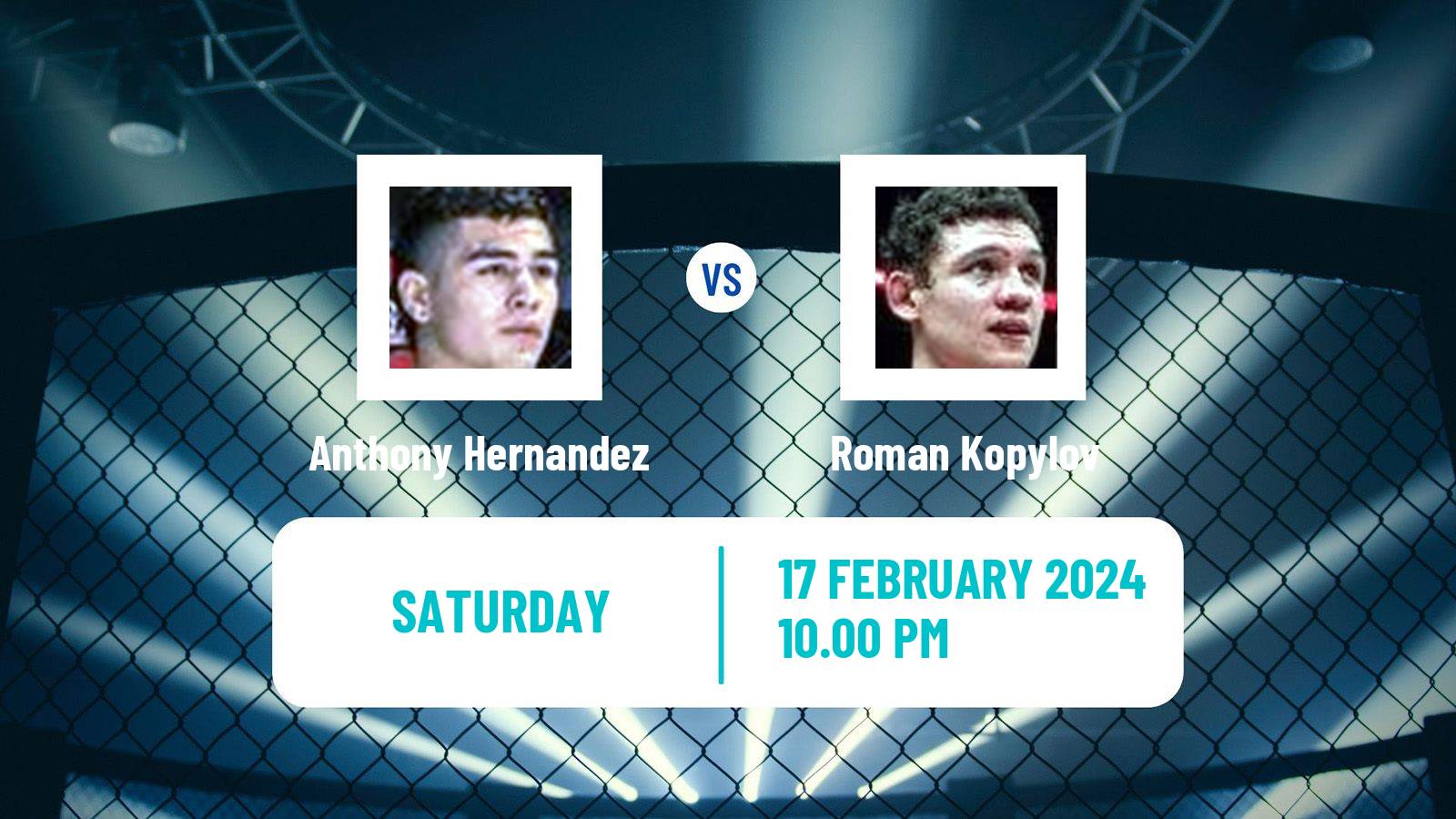 MMA Middleweight UFC Men Anthony Hernandez - Roman Kopylov