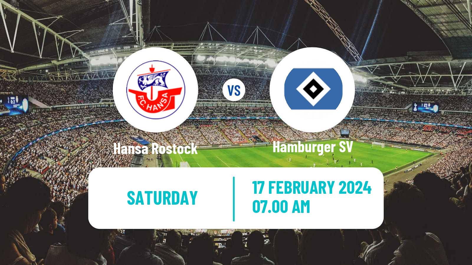 Football German 2 Bundesliga Hansa Rostock - Hamburger SV
