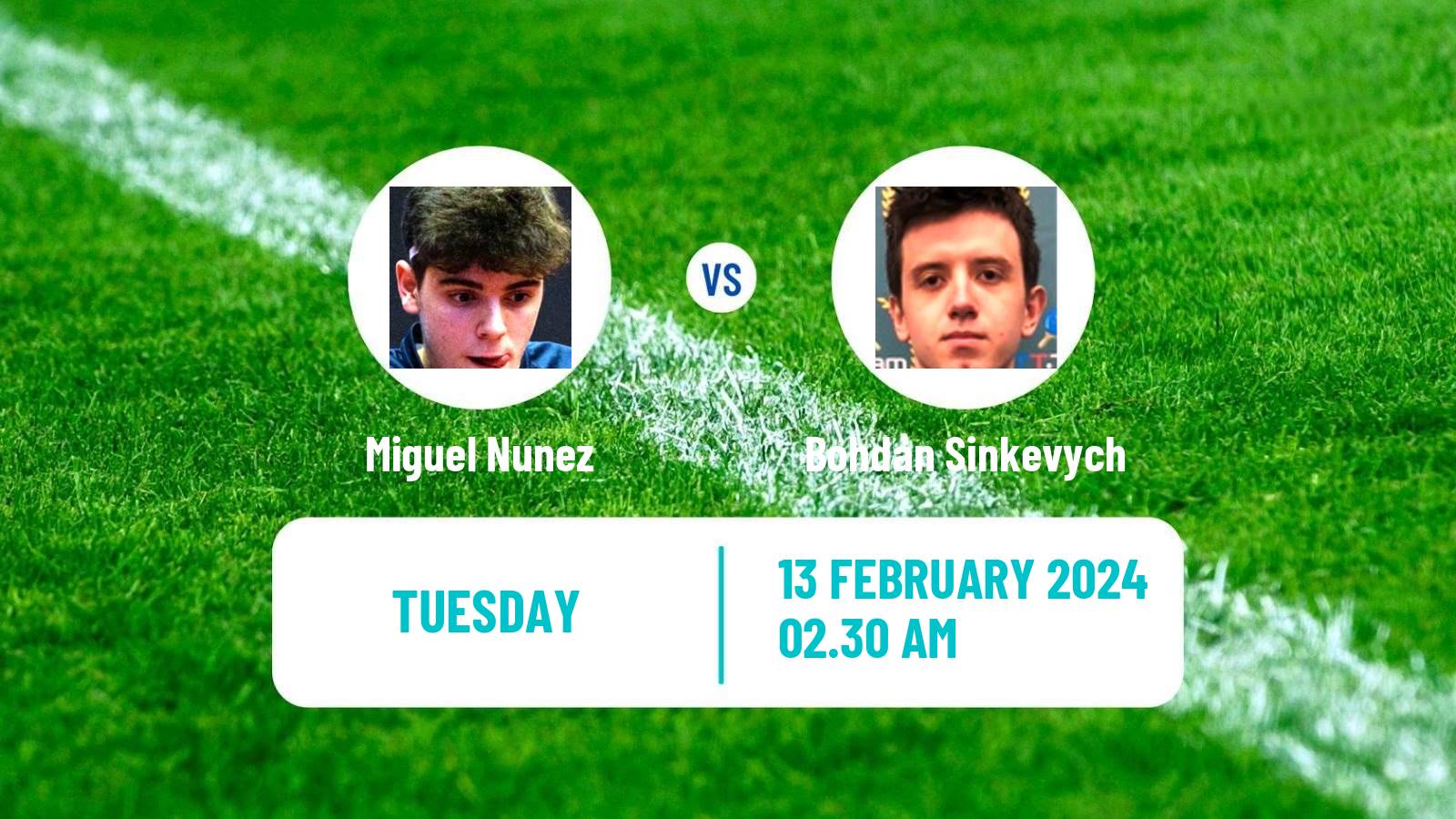 Table tennis Challenger Series Men Miguel Nunez - Bohdan Sinkevych