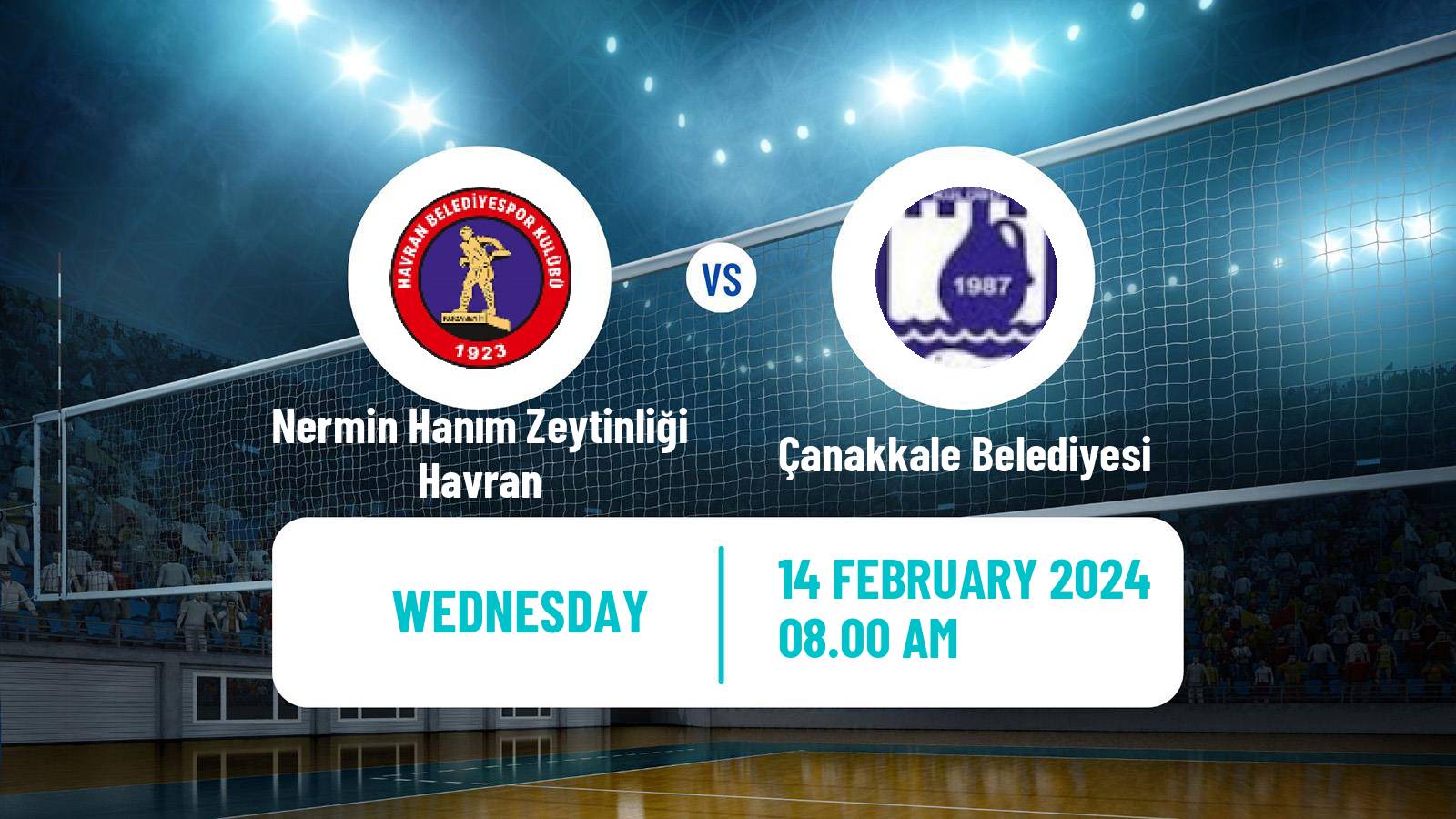 Volleyball Turkish 1 Ligi Volleyball Women Nermin Hanım Zeytinliği Havran - Çanakkale Belediyesi