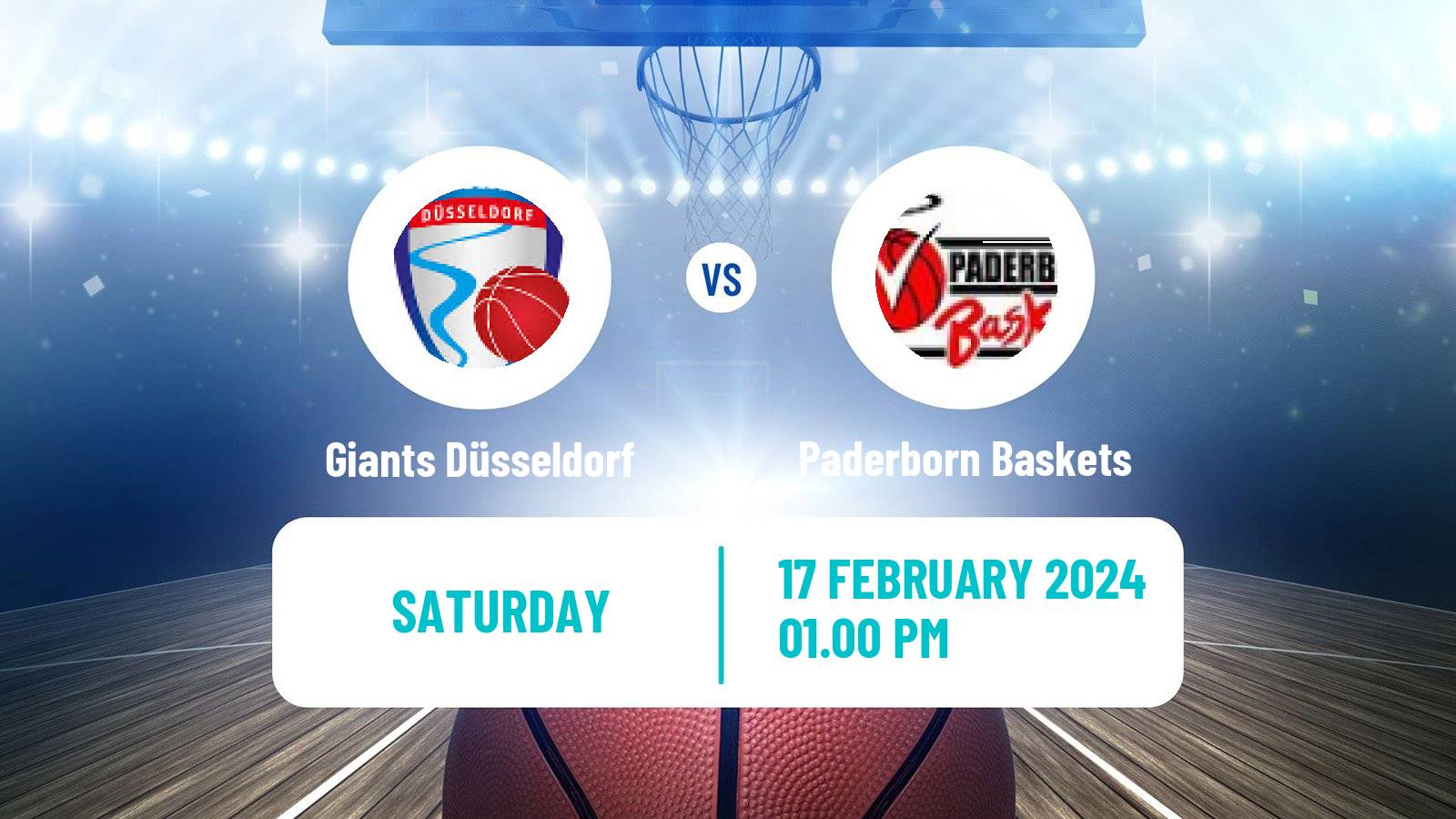 Basketball German Pro A Basketball Giants Düsseldorf - Paderborn Baskets