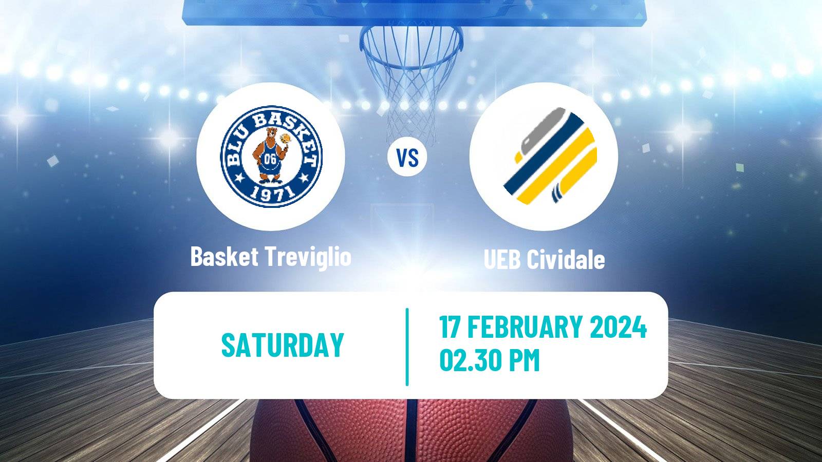 Basketball Italian Serie A2 Basketball Basket Treviglio - Cividale