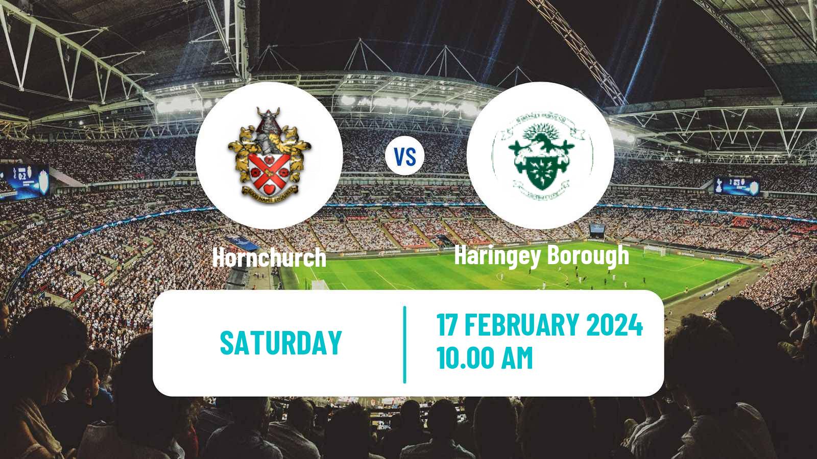 Soccer English Isthmian League Premier Division Hornchurch - Haringey Borough