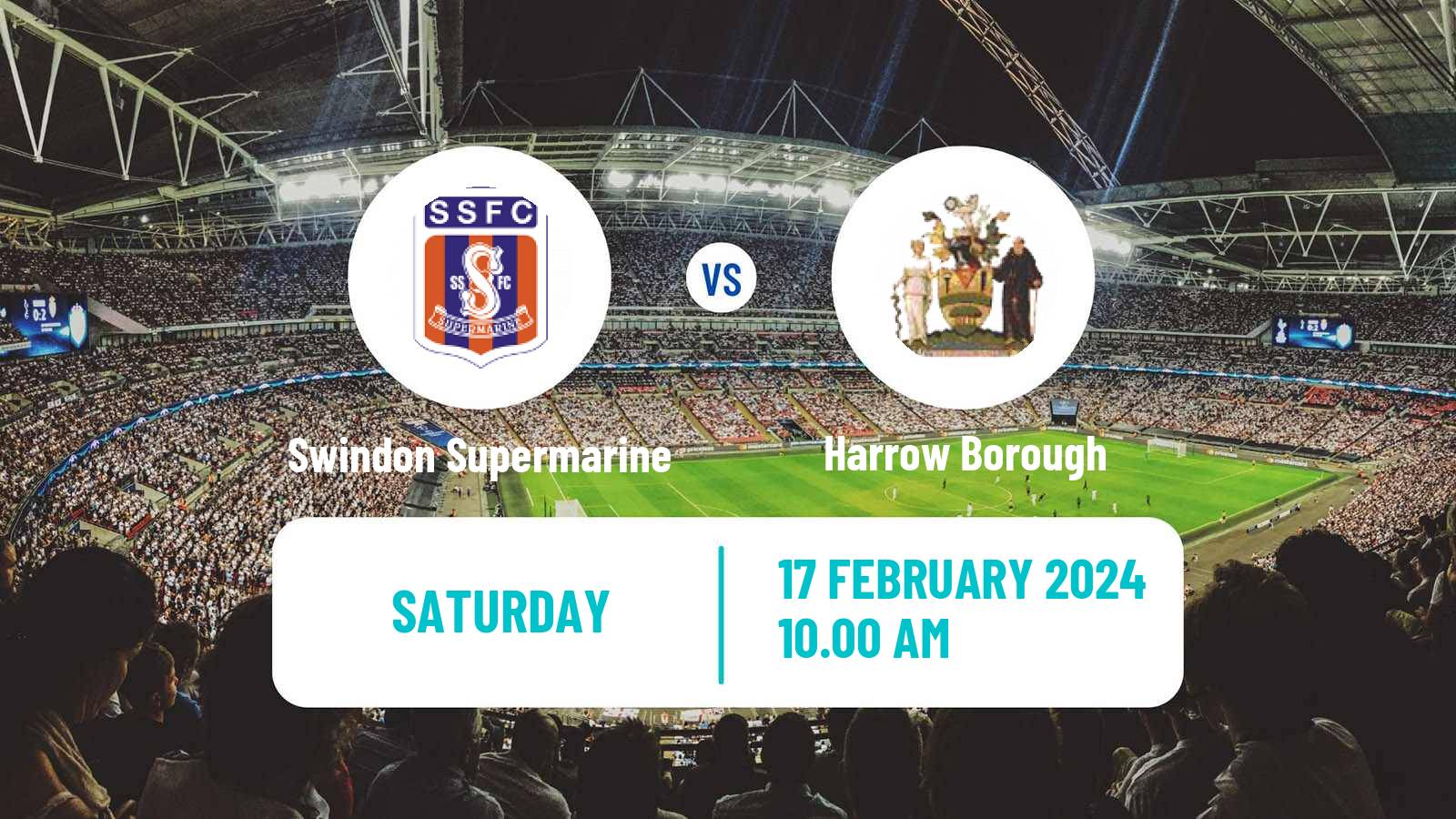 Football English Southern League South Division Swindon Supermarine - Harrow Borough