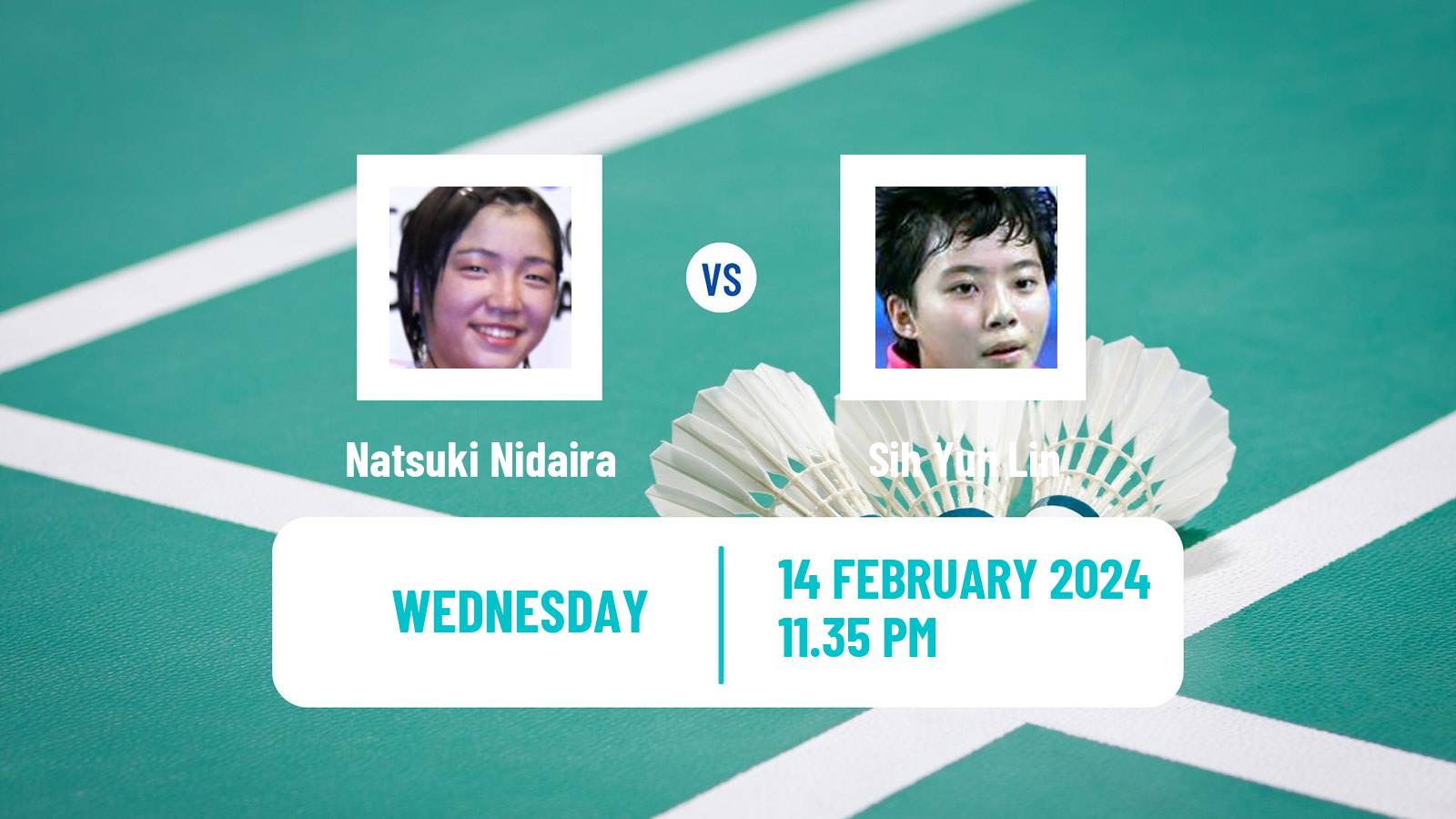 Badminton BWF Asia Championships Teams Women Natsuki Nidaira - Sih Yun Lin