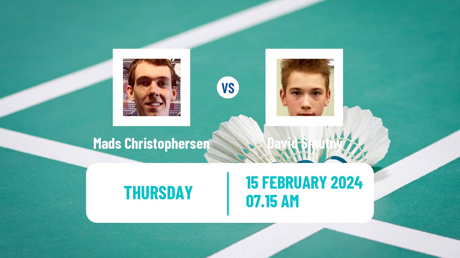 Badminton BWF European Championships Teams Men Mads Christophersen - David Smutny