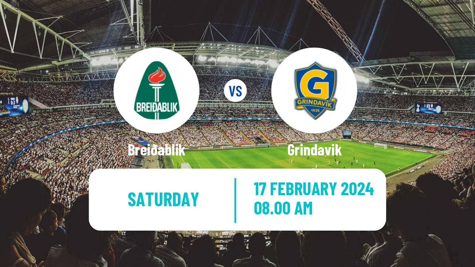 Soccer Icelandic League Cup Breiðablik - Grindavik